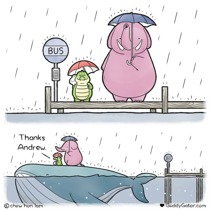 50 Wholesome Comics About An Alligator And His Friends By This Artist (New Pics)