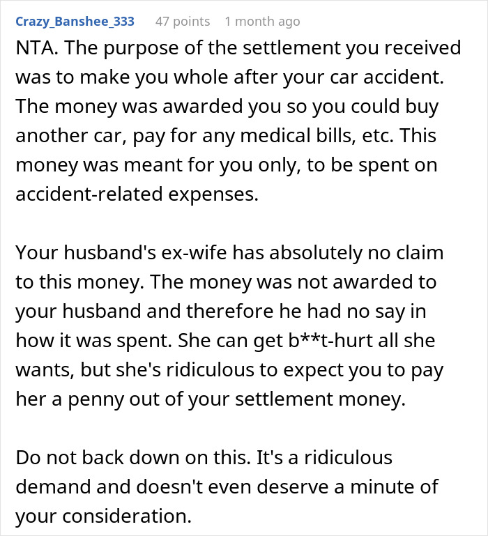 Woman Uses Car Accident Settlement Money To Buy A New Car, Husband’s Ex Goes Ballistic