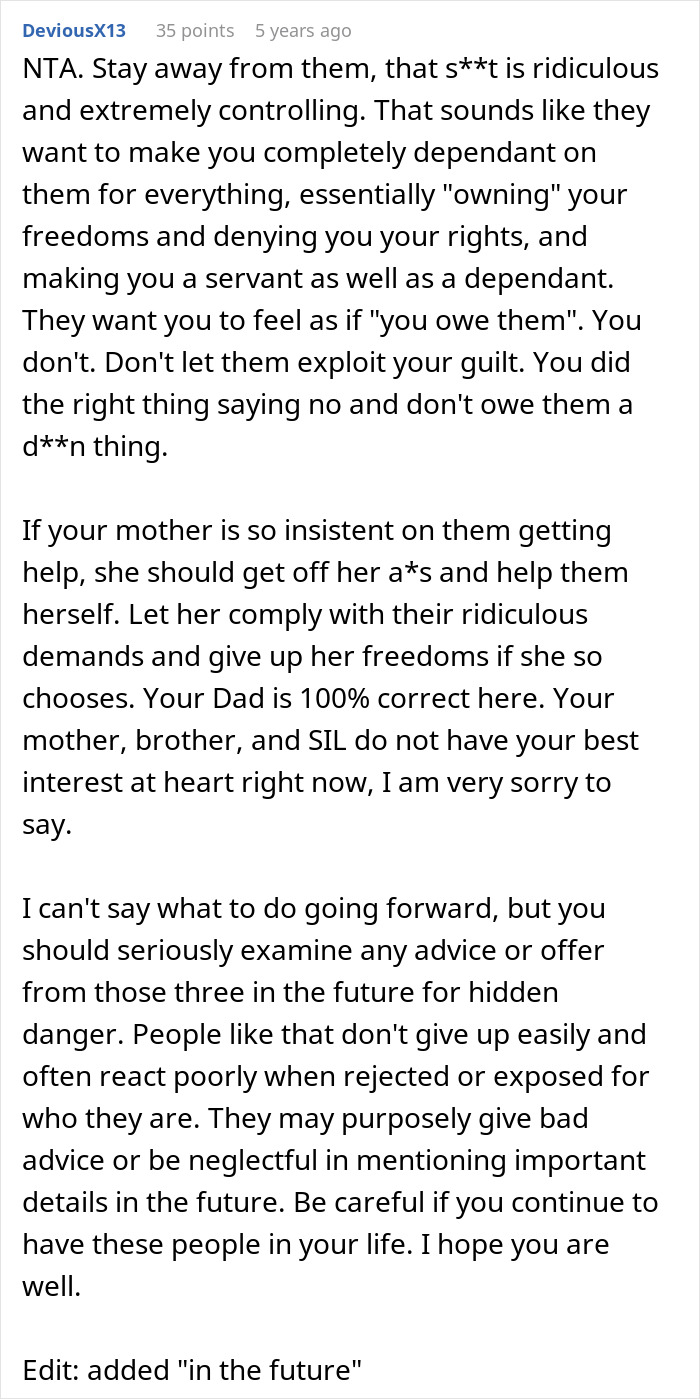 Woman Tells Brother To Go To Hell After His Live-In Nanny Job Offer Comes With Ridiculous Demands