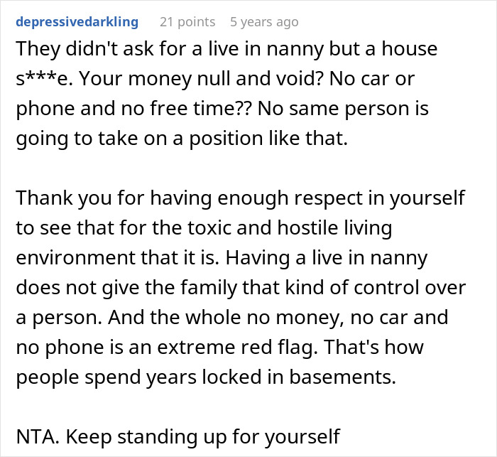 Woman Tells Brother To Go To Hell After His Live-In Nanny Job Offer Comes With Ridiculous Demands