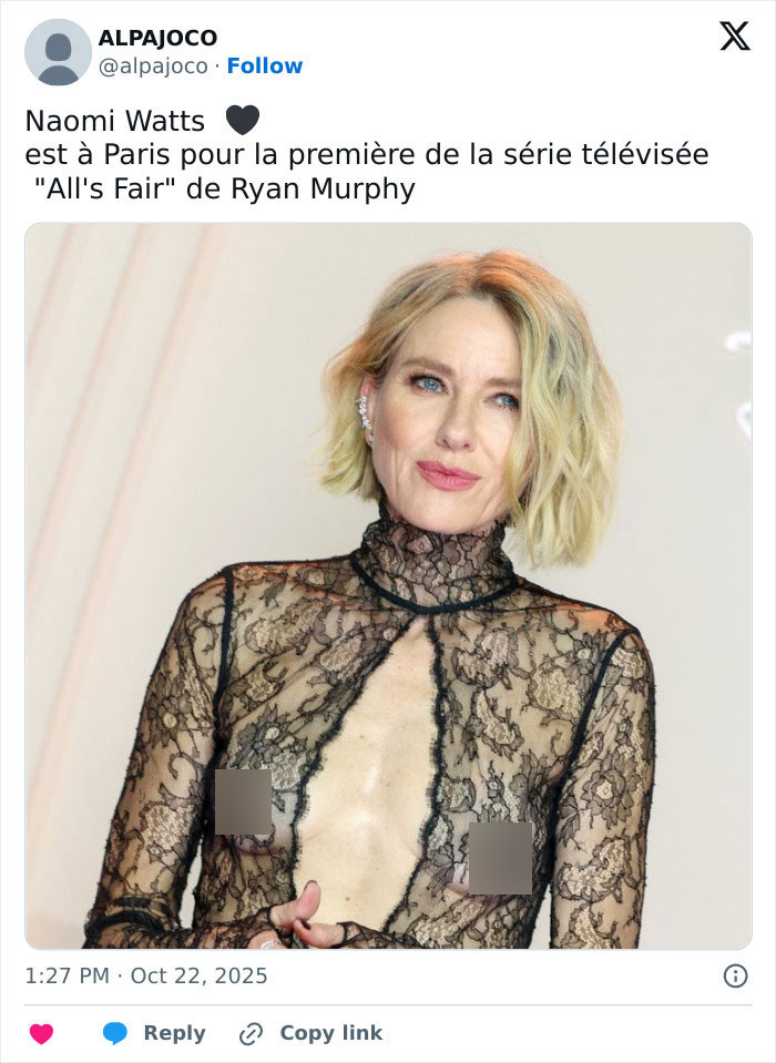 Naomi Watts And Sarah Paulson &#8216;Steal Spotlight&#8217; From Kim Kardashian In Bold Braless Outfits