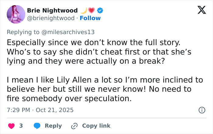 Lily Allen’s Heartbreaking Confession Has Internet Split Over Whether David Harbour Should Be Fired