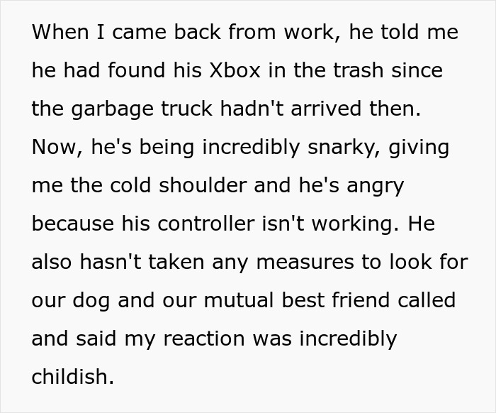 Manchild Refuses To Help Kid Look For Their Lost Dog As He’s Busy Playing, Wife Throws Xbox Away