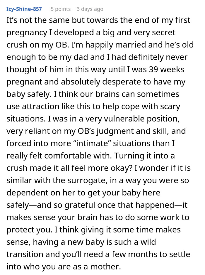 Woman Catches Confusing Feelings For Her Surrogate, Thinks She’s Losing Her Mind