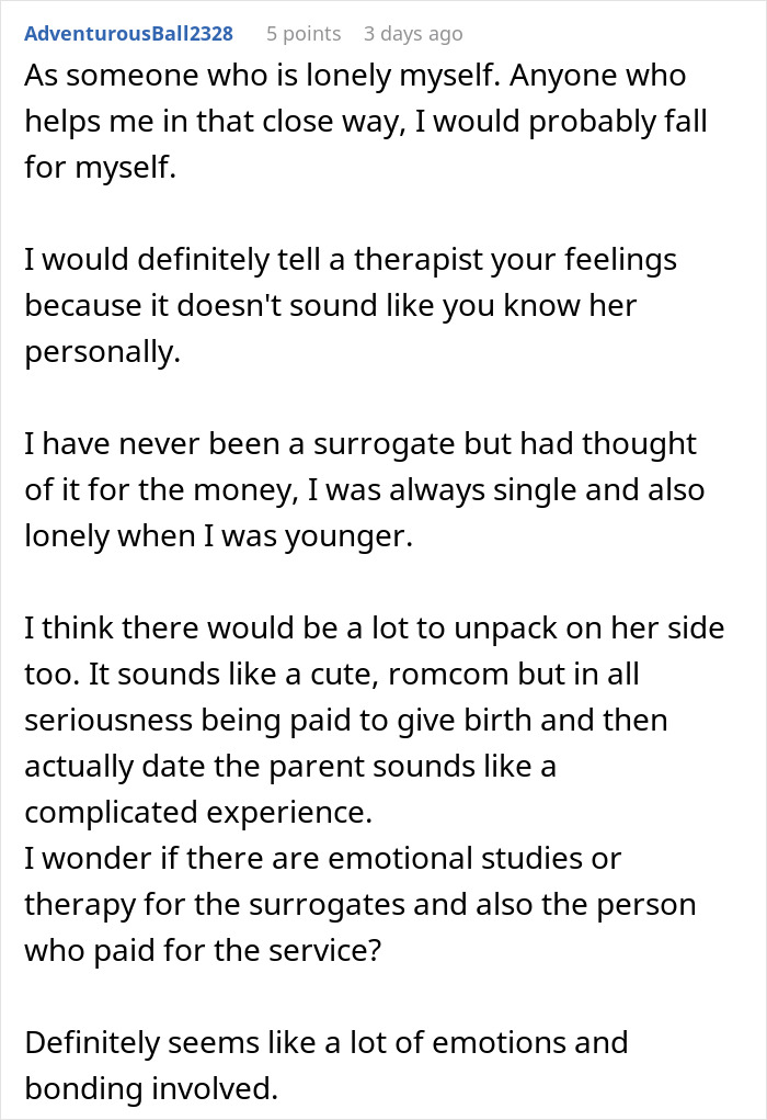 Woman Catches Confusing Feelings For Her Surrogate, Thinks She’s Losing Her Mind
