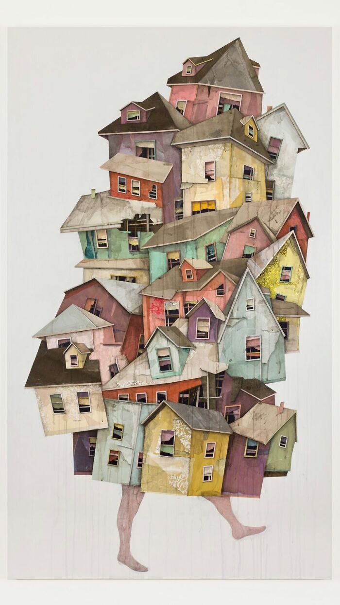 Artist Uses Cardboard And Texture To Capture The Fragility Of Architecture (20 Pics)