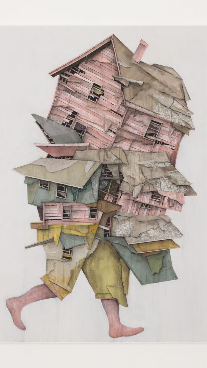Artist Uses Cardboard And Texture To Capture The Fragility Of Architecture (20 Pics)