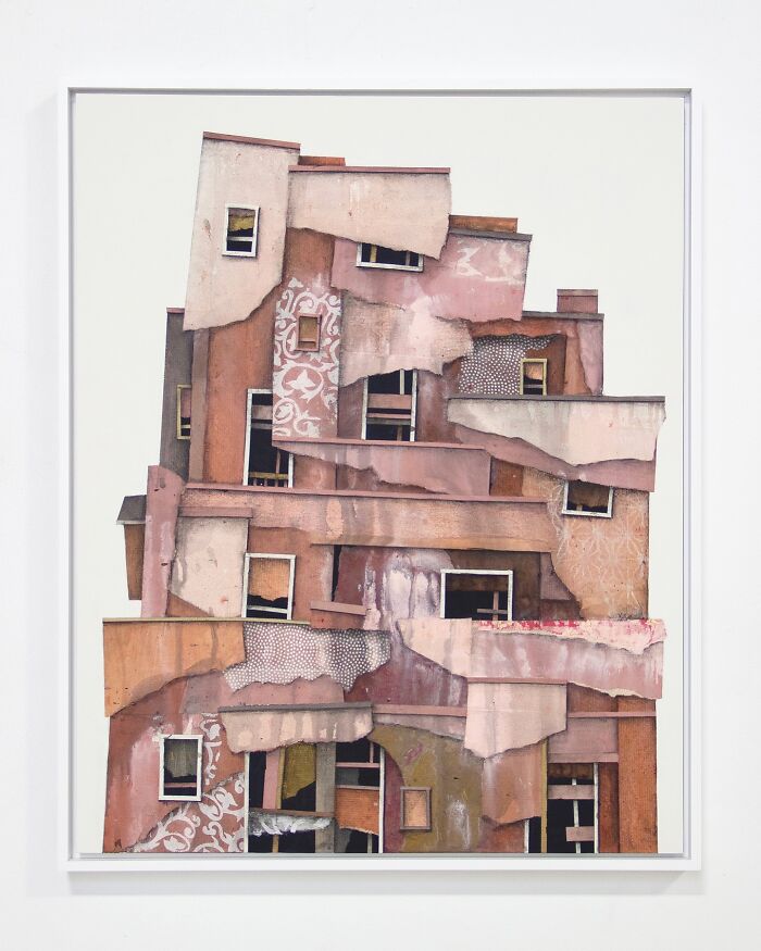 Artist Uses Cardboard And Texture To Capture The Fragility Of Architecture (20 Pics)