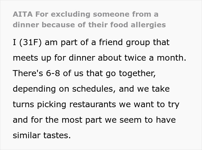 Woman Invites Only Some Members Of Friend Group For Dinner, Finds Out She Can’t Do That Woman Invites Only Some Members Of Friend Group For Dinner, Finds Out She Can’t Do That