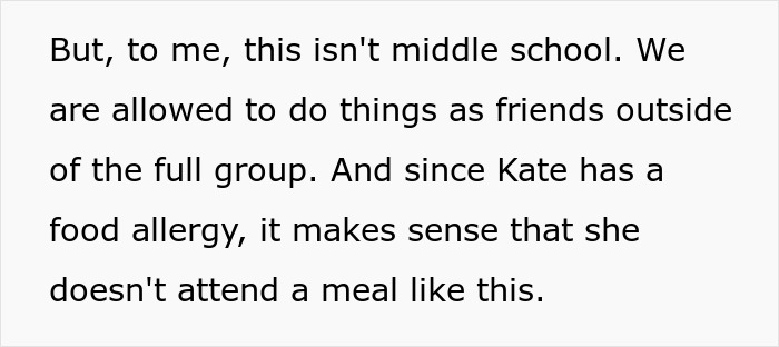 Woman Invites Only Some Members Of Friend Group For Dinner, Finds Out She Can’t Do That Woman Invites Only Some Members Of Friend Group For Dinner, Finds Out She Can’t Do That