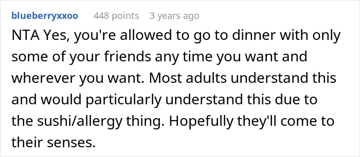 Woman Invites Only Some Members Of Friend Group For Dinner, Finds Out She Can’t Do That Woman Invites Only Some Members Of Friend Group For Dinner, Finds Out She Can’t Do That
