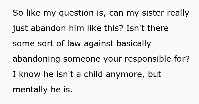 “He Is Now My Problem”: Woman’s Sister Abandons Their Autistic Brother And Disappears To Europe “He Is Now My Problem”: Woman’s Sister Abandons Their Autistic Brother And Disappears To Europe