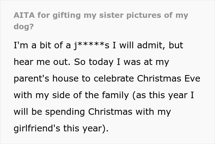 Man Gets Revenge On Sister For Years Of “Nephew” Gifts By Giving Her A Portrait Of His Dog Man Gets Revenge On Sister For Years Of “Nephew” Gifts By Giving Her A Portrait Of His Dog