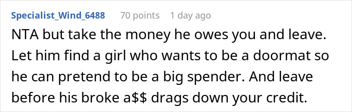 BF Brags About Covering Expenses For B-day Trip, Friends Shocked When GF Reveals She Was Behind It BF Brags About Covering Expenses For B-day Trip, Friends Shocked When GF Reveals She Was Behind It