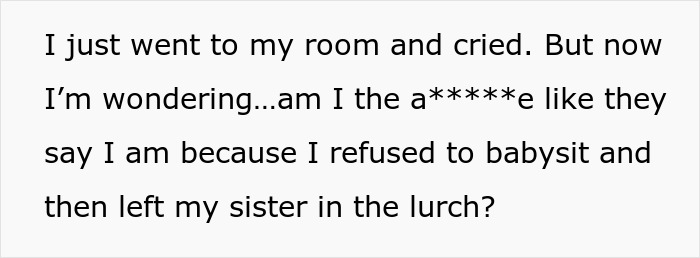 Woman Assumes Paralyzed Sister Can Babysit Her Kids Whenever, Gets A Reality Check Woman Assumes Paralyzed Sister Can Babysit Her Kids Whenever, Gets A Reality Check