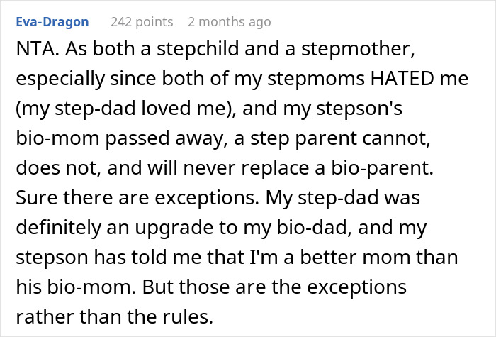 &#8220;[Am I The Jerk] For Not Giving My Stepmom The Experience Of Being A Girl Mom?”