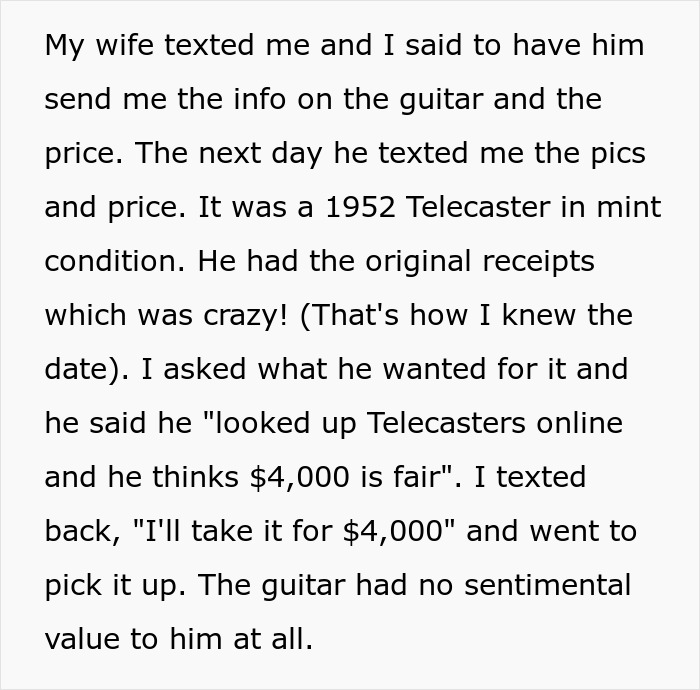Guy Refuses To Sell Back A $50K Guitar He Bought For $4K, All Hell Breaks Loose Guy Refuses To Sell Back A $50K Guitar He Bought For $4K, All Hell Breaks Loose