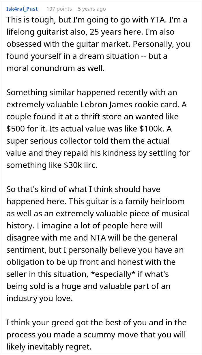 Guy Refuses To Sell Back A $50K Guitar He Bought For $4K, All Hell Breaks Loose Guy Refuses To Sell Back A $50K Guitar He Bought For $4K, All Hell Breaks Loose