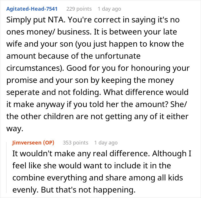 Man Protects His Son’s Savings From His Late Wife At All Costs Against Current Wife Man Protects His Son’s Savings From His Late Wife At All Costs Against Current Wife