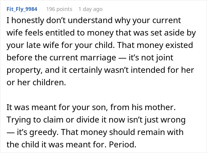 Man Protects His Son’s Savings From His Late Wife At All Costs Against Current Wife Man Protects His Son’s Savings From His Late Wife At All Costs Against Current Wife