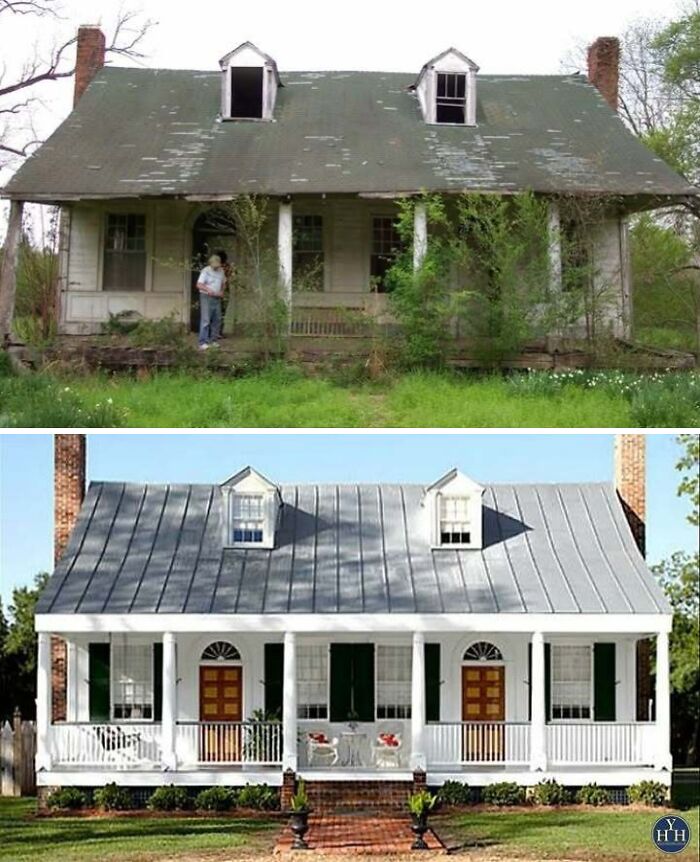 55 Before-And-After Pics Of Houses Getting Back Their Historical Charm 55 Before-And-After Pics Of Houses Getting Back Their Historical Charm