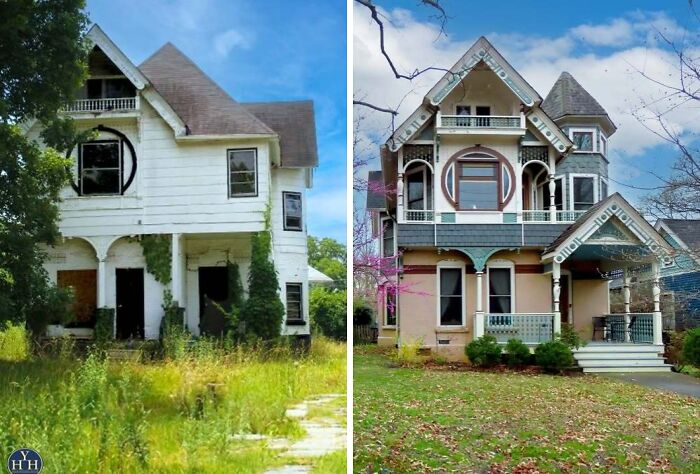 55 Before-And-After Pics Of Houses Getting Back Their Historical Charm 55 Before-And-After Pics Of Houses Getting Back Their Historical Charm