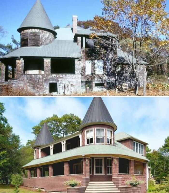 55 Before-And-After Pics Of Houses Getting Back Their Historical Charm 55 Before-And-After Pics Of Houses Getting Back Their Historical Charm