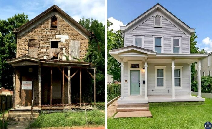 55 Before-And-After Pics Of Houses Getting Back Their Historical Charm 55 Before-And-After Pics Of Houses Getting Back Their Historical Charm