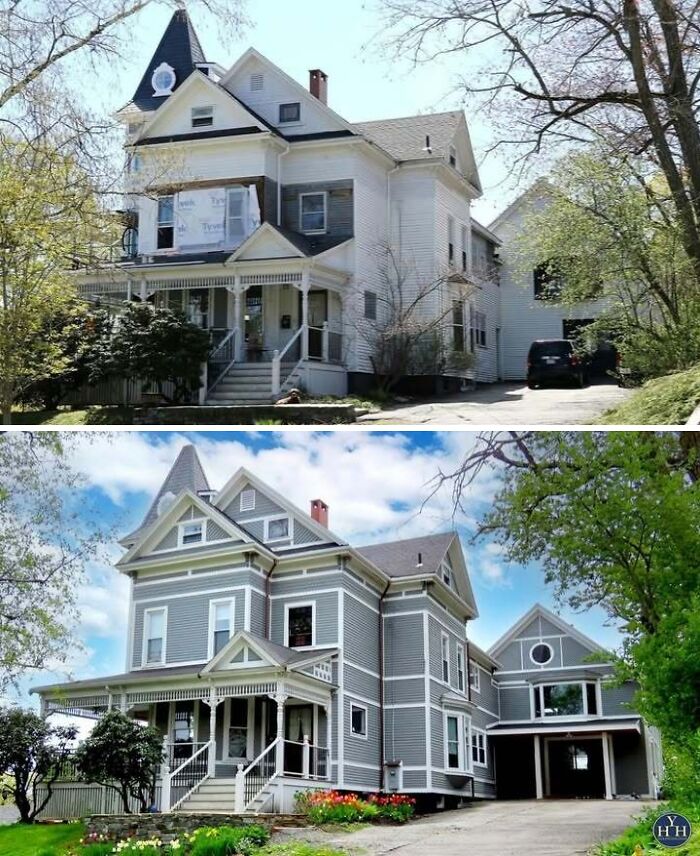 55 Before-And-After Pics Of Houses Getting Back Their Historical Charm 55 Before-And-After Pics Of Houses Getting Back Their Historical Charm