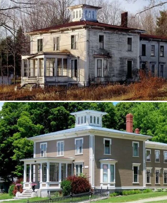 55 Before-And-After Pics Of Houses Getting Back Their Historical Charm 55 Before-And-After Pics Of Houses Getting Back Their Historical Charm