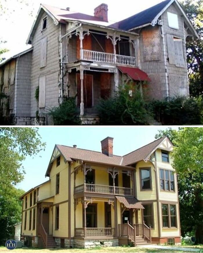55 Before-And-After Pics Of Houses Getting Back Their Historical Charm 55 Before-And-After Pics Of Houses Getting Back Their Historical Charm