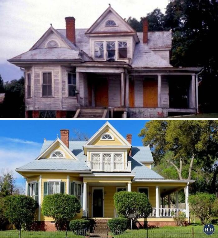 55 Before-And-After Pics Of Houses Getting Back Their Historical Charm 55 Before-And-After Pics Of Houses Getting Back Their Historical Charm
