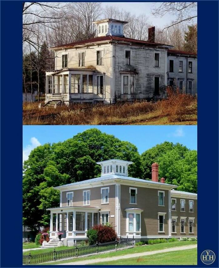 55 Before-And-After Pics Of Houses Getting Back Their Historical Charm 55 Before-And-After Pics Of Houses Getting Back Their Historical Charm