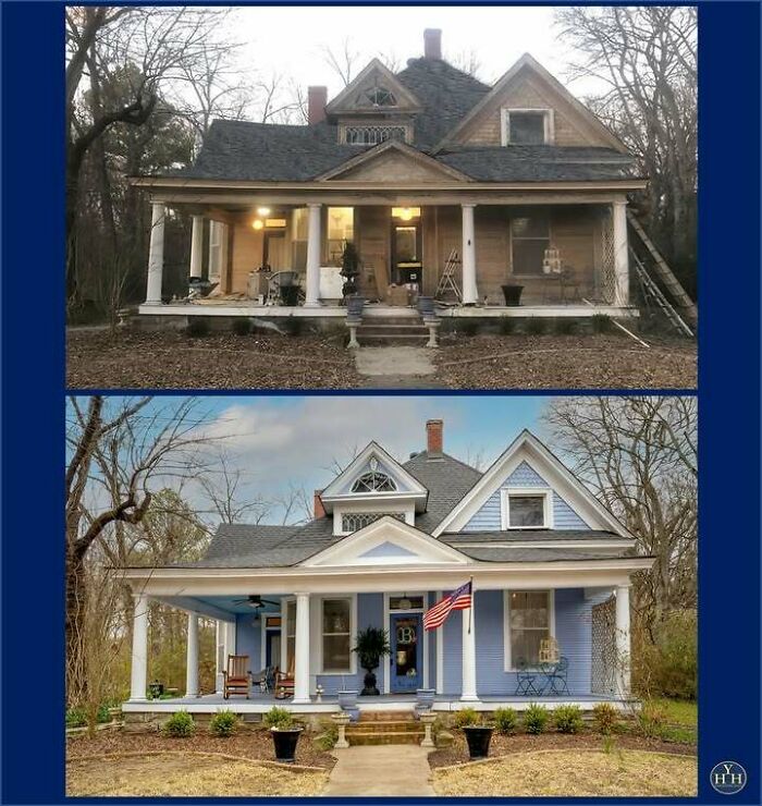 55 Before-And-After Pics Of Houses Getting Back Their Historical Charm 55 Before-And-After Pics Of Houses Getting Back Their Historical Charm