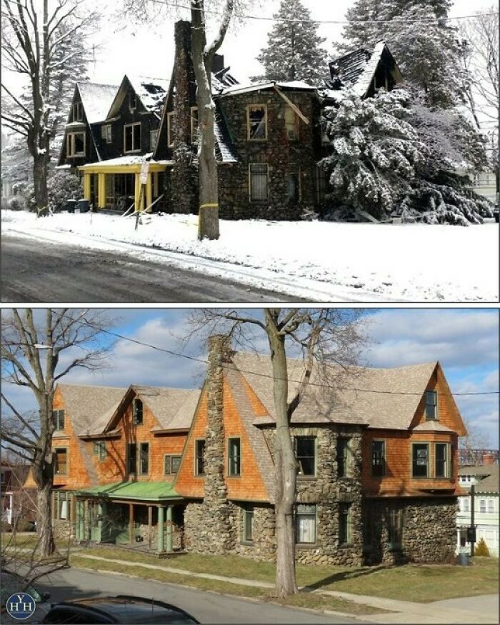 55 Before-And-After Pics Of Houses Getting Back Their Historical Charm 55 Before-And-After Pics Of Houses Getting Back Their Historical Charm