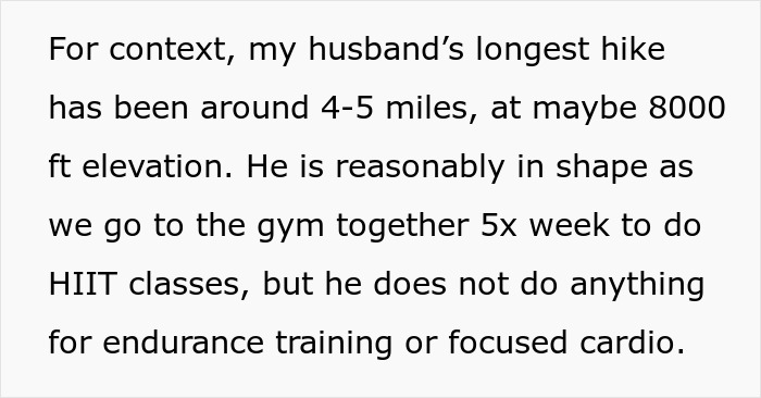Woman Likes To Hike, So Husband Plans A Surprise Trip, She Refuses After Looking It Up Online
