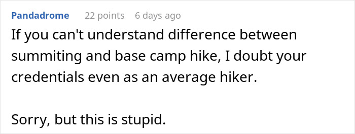 Woman Likes To Hike, So Husband Plans A Surprise Trip, She Refuses After Looking It Up Online