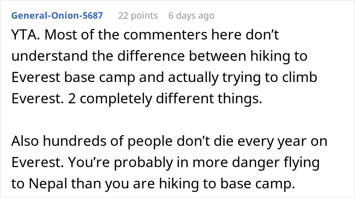 Woman Likes To Hike, So Husband Plans A Surprise Trip, She Refuses After Looking It Up Online