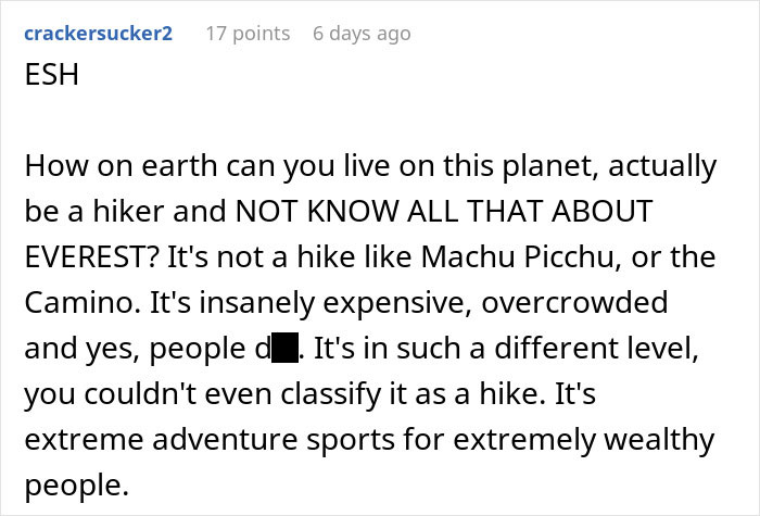 Woman Likes To Hike, So Husband Plans A Surprise Trip, She Refuses After Looking It Up Online