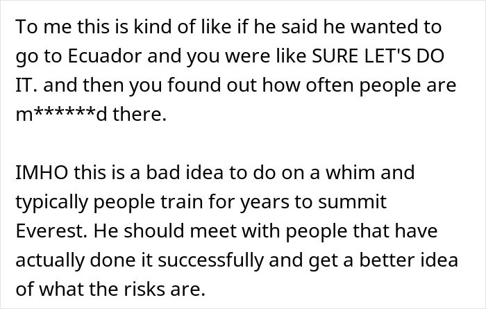 Woman Likes To Hike, So Husband Plans A Surprise Trip, She Refuses After Looking It Up Online