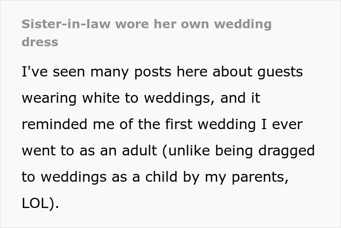 Woman Thinks It’s A Great Idea To Reuse Her Wedding Dress For Her Brother’s Wedding: “Special Kind Of Special” Woman Thinks It’s A Great Idea To Reuse Her Wedding Dress For Her Brother’s Wedding: “Special Kind Of Special”