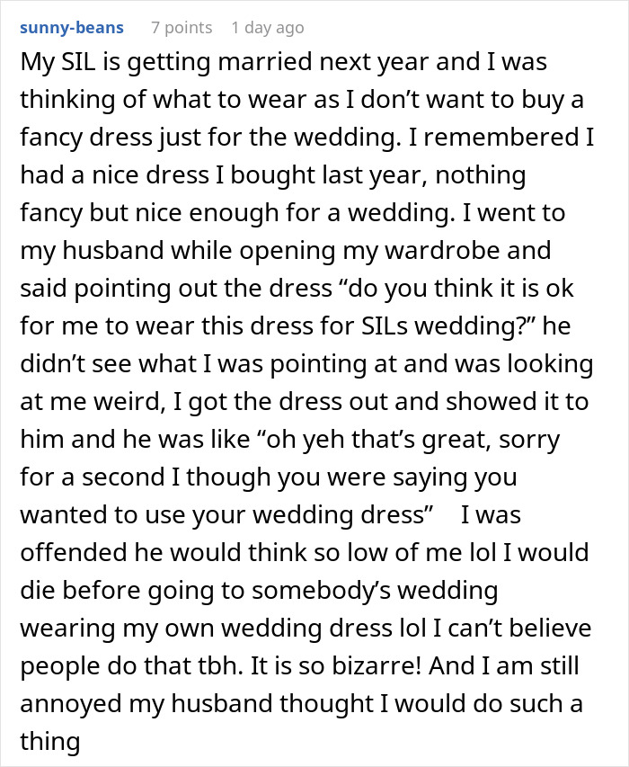 Woman Thinks It’s A Great Idea To Reuse Her Wedding Dress For Her Brother’s Wedding: “Special Kind Of Special” Woman Thinks It’s A Great Idea To Reuse Her Wedding Dress For Her Brother’s Wedding: “Special Kind Of Special”