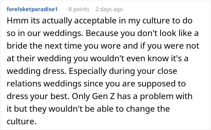 Woman Thinks It’s A Great Idea To Reuse Her Wedding Dress For Her Brother’s Wedding: “Special Kind Of Special” Woman Thinks It’s A Great Idea To Reuse Her Wedding Dress For Her Brother’s Wedding: “Special Kind Of Special”