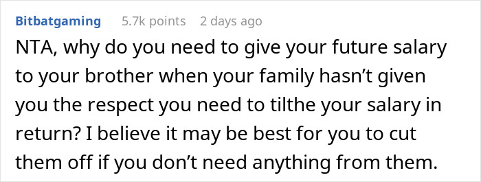 Teen Spends Years Being “Forgotten” By Parents, Refuses To Share Her Future Salary With Brothers Teen Spends Years Being “Forgotten” By Parents, Refuses To Share Her Future Salary With Brothers