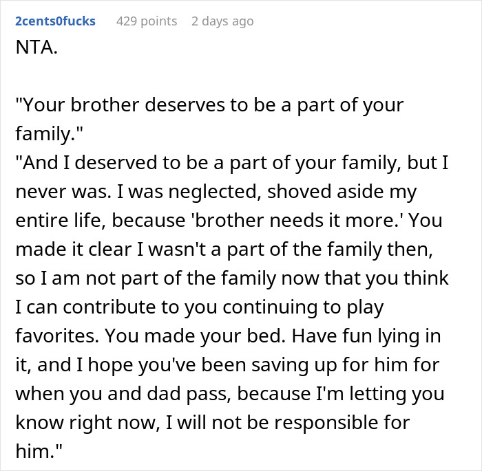 Teen Spends Years Being “Forgotten” By Parents, Refuses To Share Her Future Salary With Brothers Teen Spends Years Being “Forgotten” By Parents, Refuses To Share Her Future Salary With Brothers