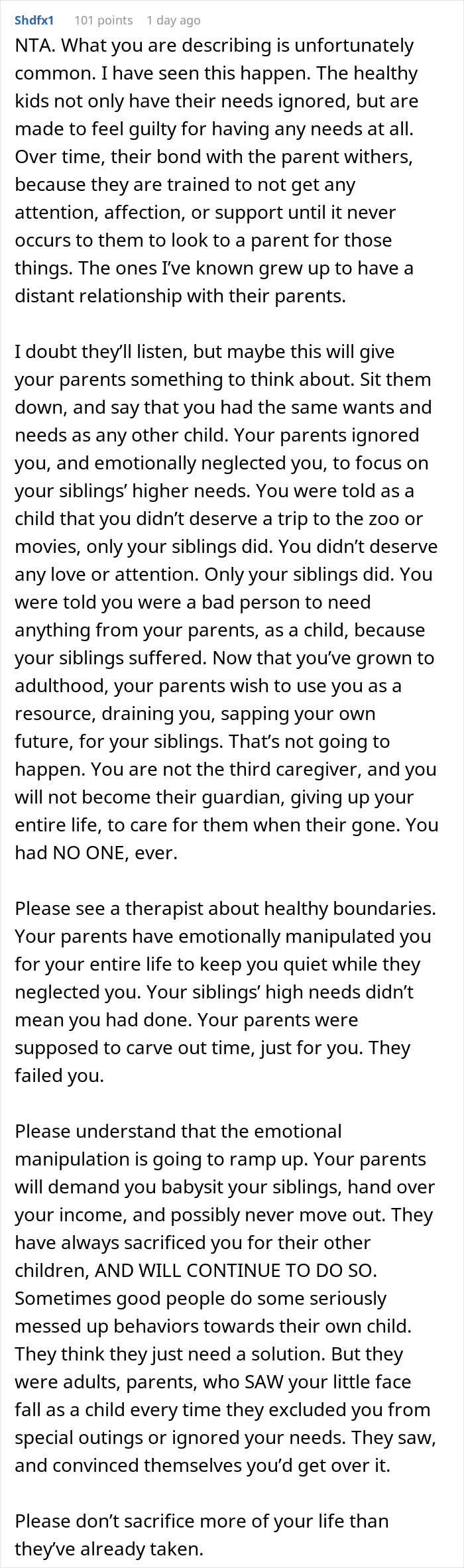 Teen Spends Years Being “Forgotten” By Parents, Refuses To Share Her Future Salary With Brothers Teen Spends Years Being “Forgotten” By Parents, Refuses To Share Her Future Salary With Brothers