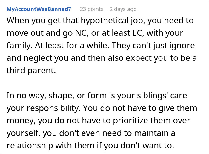 Teen Spends Years Being “Forgotten” By Parents, Refuses To Share Her Future Salary With Brothers Teen Spends Years Being “Forgotten” By Parents, Refuses To Share Her Future Salary With Brothers
