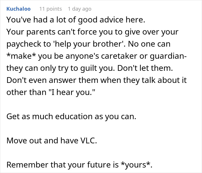 Teen Spends Years Being “Forgotten” By Parents, Refuses To Share Her Future Salary With Brothers Teen Spends Years Being “Forgotten” By Parents, Refuses To Share Her Future Salary With Brothers