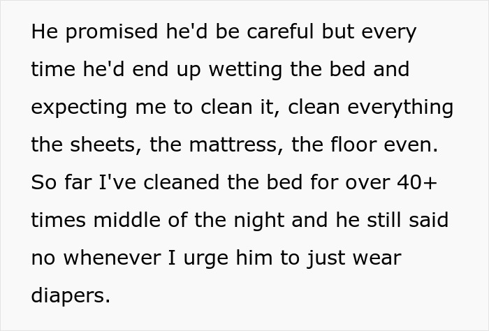 Wife Cleans Bed 40+ Times, Finally Stands Up For Herself As Hubby Refuses To Use Diapers Or Catheter