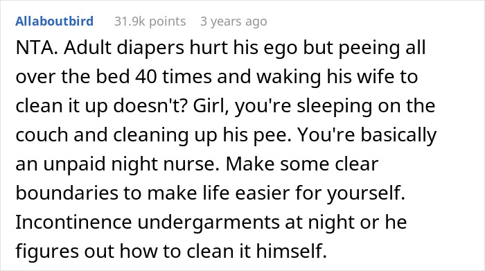 Wife Cleans Bed 40+ Times, Finally Stands Up For Herself As Hubby Refuses To Use Diapers Or Catheter
